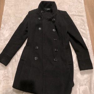-SOLD!!- Juniors size Small Black pea coat